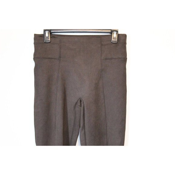 SPANX Faux Suede Leggings Chocolate Brown Pull On Women's Size Medium H14477 - Picture 4 of 15
